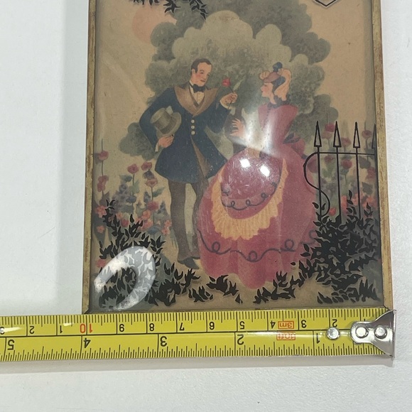 Vtg. Victorian Style Courting Couple Benton Bubble Frame R18517 5x4'' USA Made - Picture 5 of 8